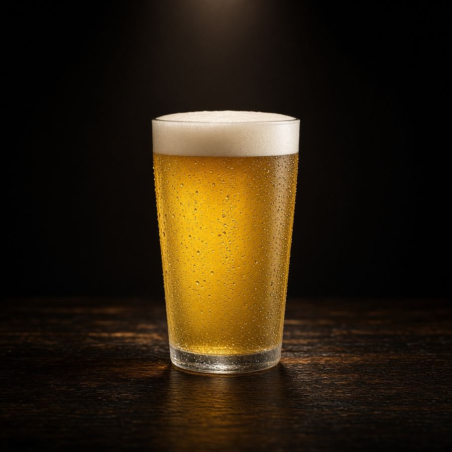 A schooner on a dark bar